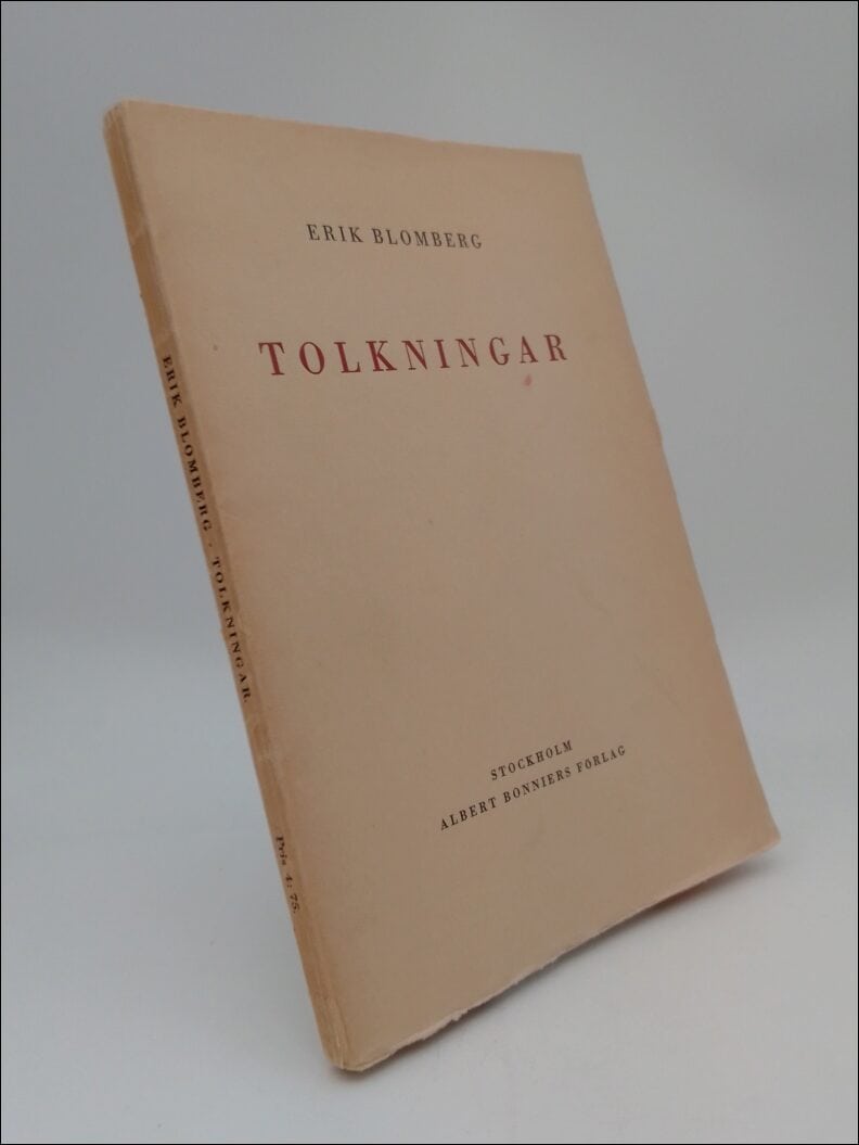 Blomberg, Erik | Tolkningar : Av engelsk och tysk  lyrik