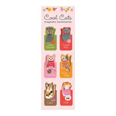 Galison | Cool Cats Magnetic Bookmarks