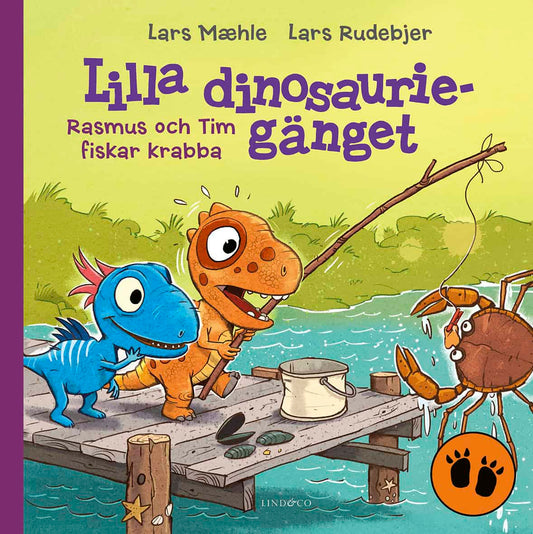 Mæhle, Lars | Lilla dinosauriegänget. Rasmus och Tim fiskar krabba