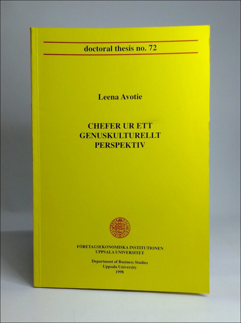 Avotie, Leena | Chefer ur ett genuskulturellt perspektiv