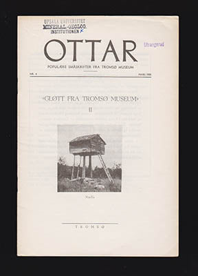 Landmark, Kåre et al | Ottar. Gløtt fra Tromsø museum : Nr 4 Mars 1995