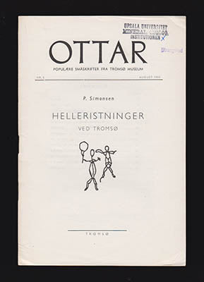 Simonsen, Povl | Ottar. Helleristninger ved Tromsø : Nr 5 August 1955