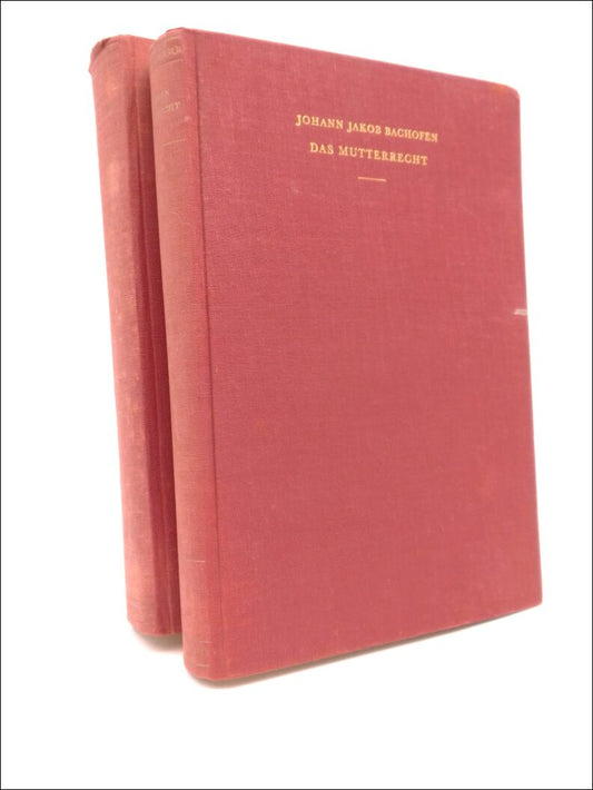 Bachofen, Johan Jakob | Das Mutterrecht : Band I-II