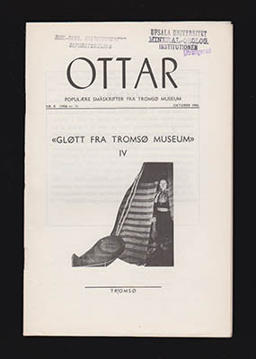 Berg, Magnus et al | Ottar. Gløtt fra Tromsø museum : Nr 8 (1956 nr. 1) Oktober 1956