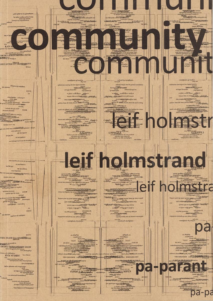Holmstrand, Leif | Community : Dikter och lyrisk dramatik 1998–2024