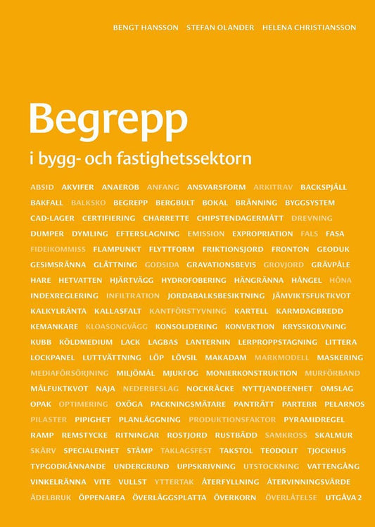 Hansson, Bengt | Olander, Stefan | Christiansson, Helena | Begrepp i bygg- och fastighetssektorn : Och fastighetssektorn...