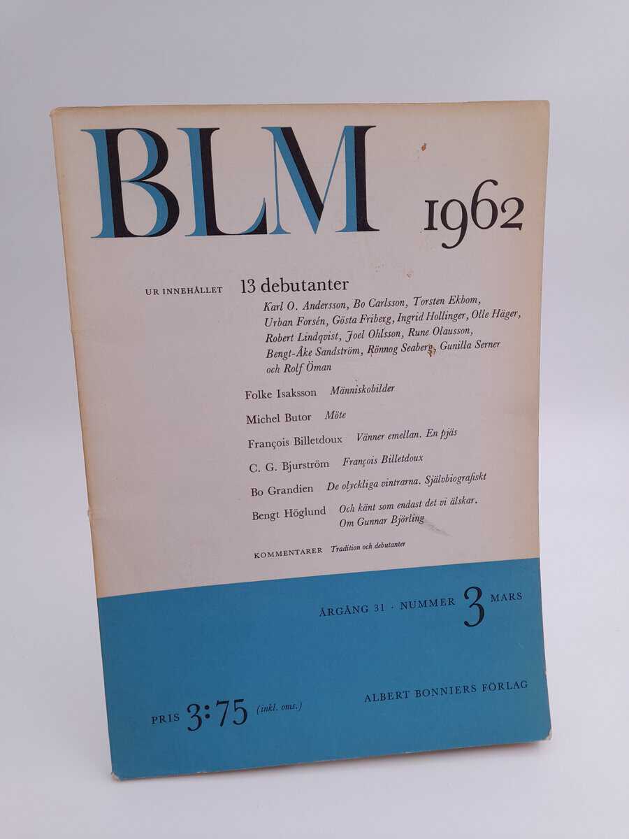 Bonniers litterära magasin | 1962/3