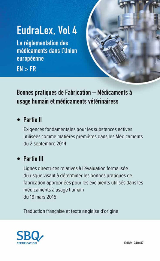 Lundén, Anna | EU GMP Guide Part II EN/FR