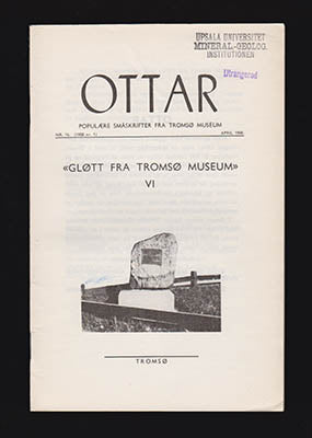 Christiansen, Bengt O. et al | Ottar. Gløtt fra Tromsø museum : NR. 16. (1958 nr. 1) April 1958