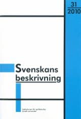 Edlund, Ann-Catrine | Mellenius, Ingmarie | Svenskans beskrivning 31 Förhandlingar vid Trettioförsta sammankomsten för s...