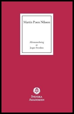 Svenbro, Jesper | Martin P:son Nilsson : Minnesteckning