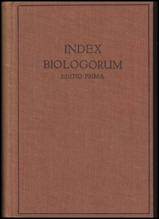 Hirsch, G. Chr. (red.) | Index Biologorum : Investigatores : Laboratoria  Periodica