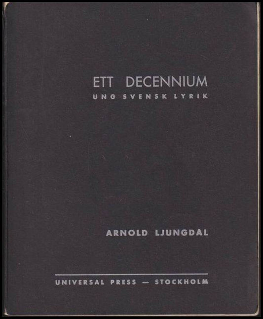 Ett decennium : ung svensk lyrik | 1935