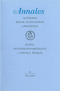 Kungl. Vetenskapssamhällets i Uppsala årsbok 36/2005-2006