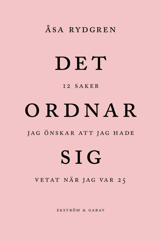 Rydgren, Åsa | Det ordnar sig