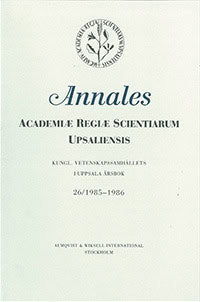 Kungl. Vetenskapssamhällets i Uppsala årsbok 26/1985-1986