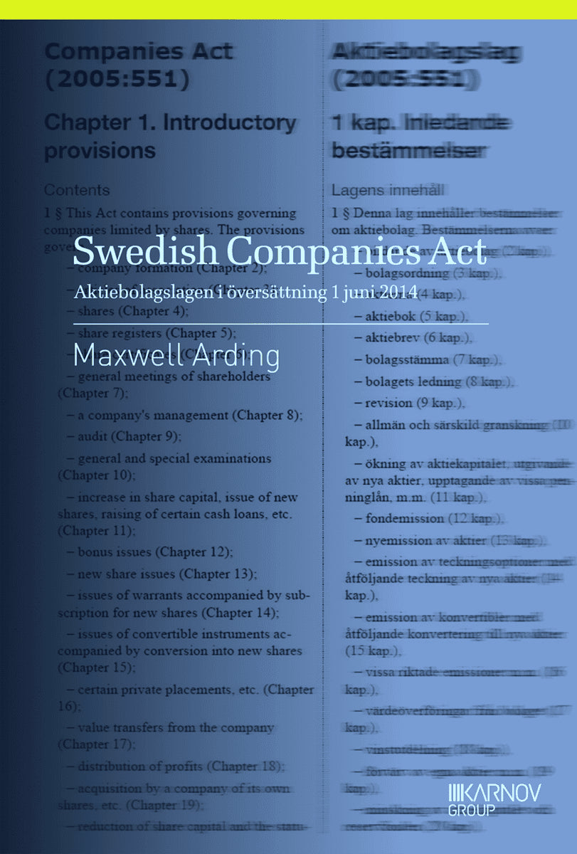 Arding, Maxwell | Swedish Companies Act : Aktiebolagslagen i översättning