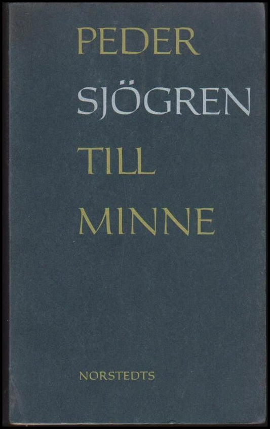 Sjögren, Peder | Till minne