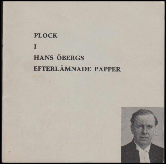 Öberg, Hans | Plock i Hans Öbergs efterlämnade papper