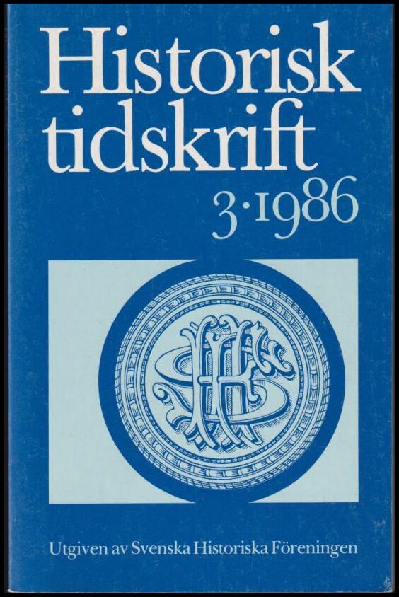 Historisk tidskrift | 1986 / 3