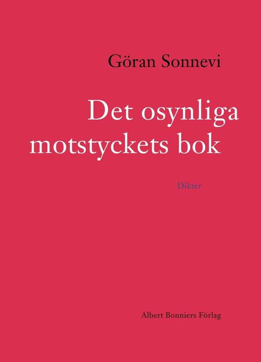 Sonnevi, Göran | Det osynliga motstyckets bok