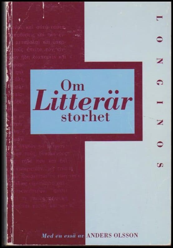 Longinos | Om litterär storhet