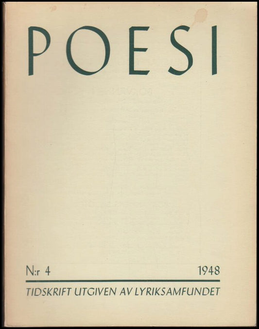 Asklund, Erik (red) | Poesi nr. 4/1948