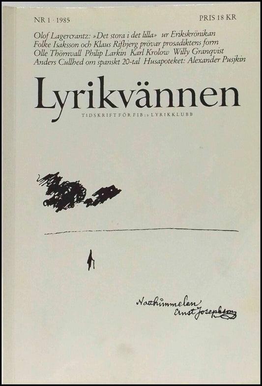 Lyrikvännen | 1985 / 1