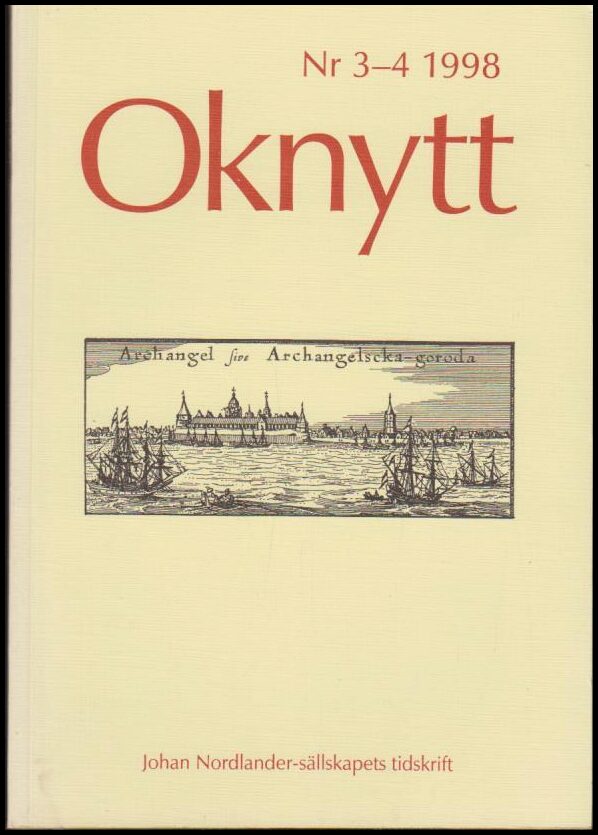 Johan Nordlander-sällskapets tidskrift | Oknytt 1-2 1998