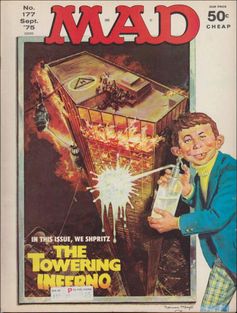 MAD Magazine | 1975 / 177 : In this issue, we shpritz the towering inferno