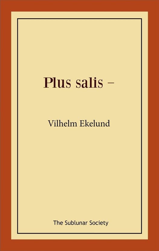 Ekelund, Vilhelm | Plus salis -