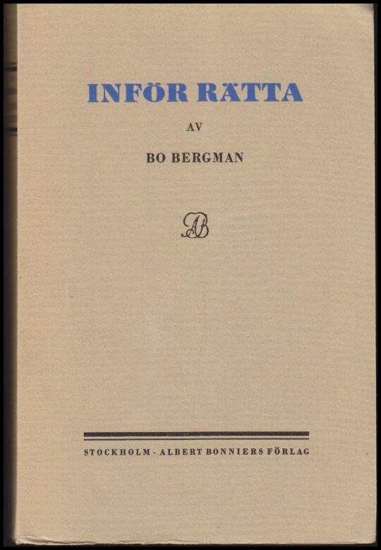 Bergman, Bo | Inför rätta