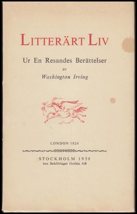 Irving, Washington | Litterärt liv : Ur En resandes berättelser