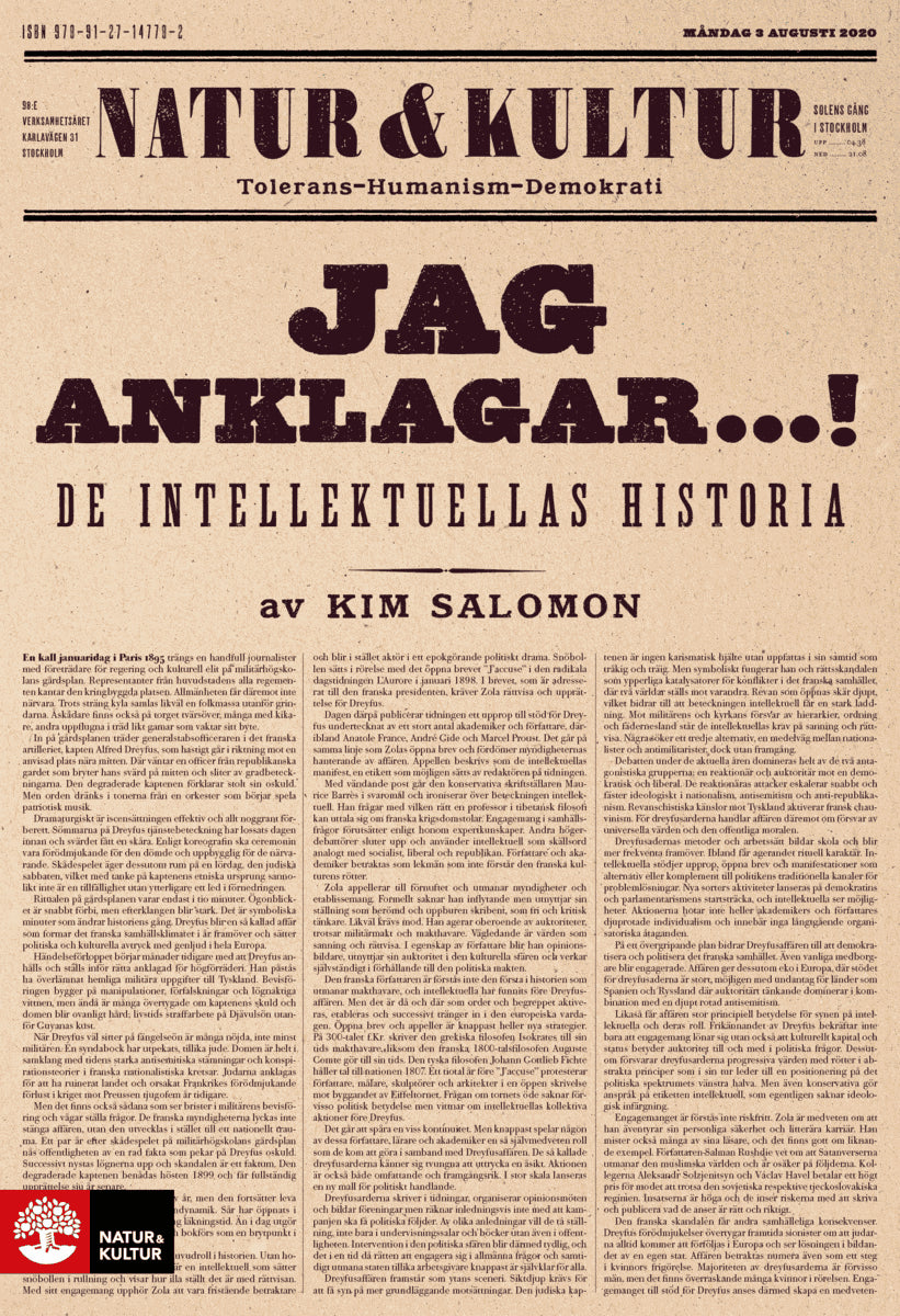 Salomon, Kim | Jag anklagar : De intellektuellas historia