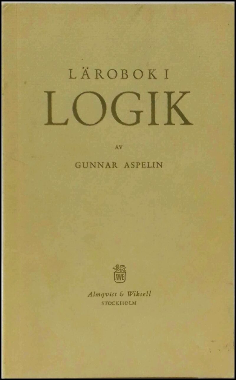 Aspelin, Gunnar | Lärobok i logik