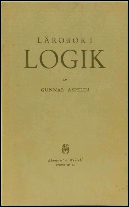 Aspelin, Gunnar | Lärobok i logik