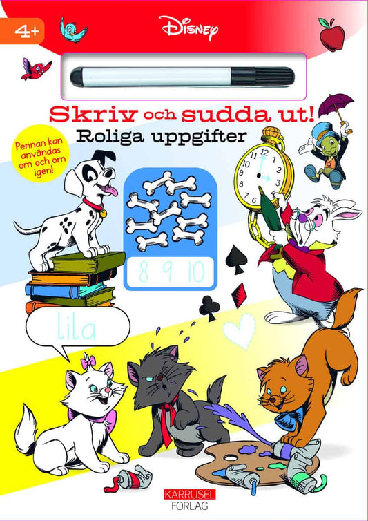 Disney : Skriv och sudda ut! Roliga uppgifter