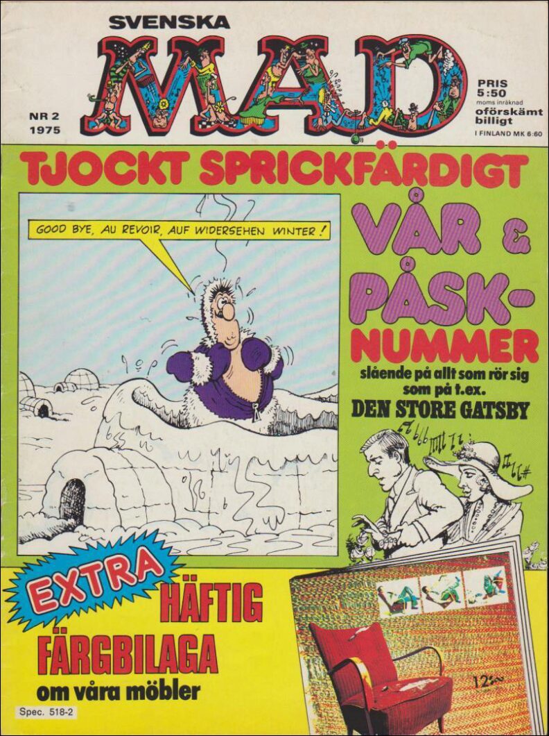 Svenska MAD Magazine | 1975 / 2 : Tjockt sprickfärdigt vår och påsknummer