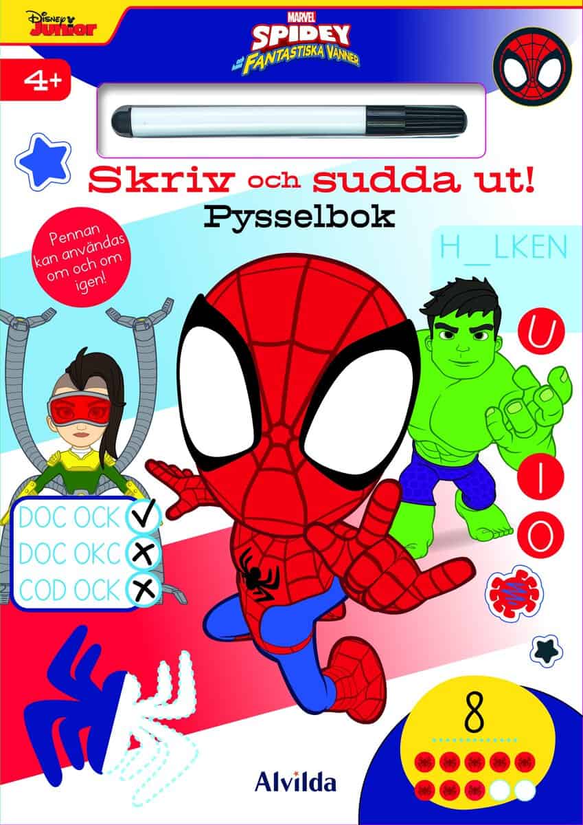 Marvel Spidey : Skriv och sudda ut! Pysselbok