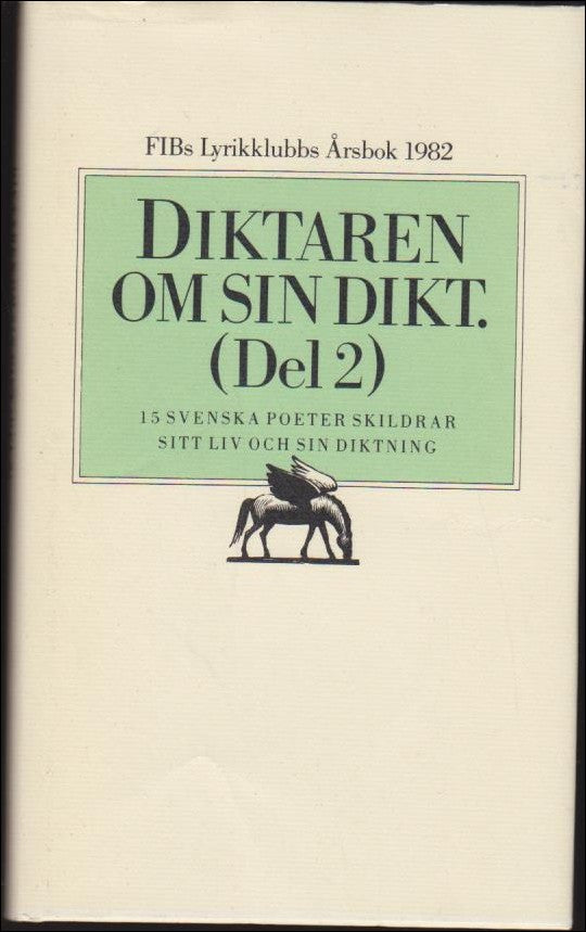 Lindström, Börje (red.) | Diktaren om sin dikt : Del 2 : 15 svenska poeter skildrar sitt liv och sin diktning