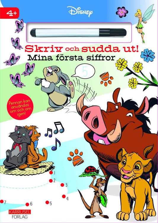 Disney : Skriv och sudda ut! Mina första siffror