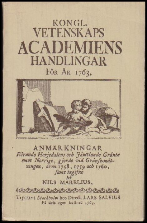 Kongl. vetenskapsacademiens handlingar för år 1763