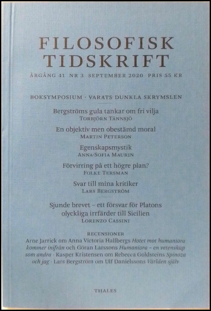 Filosofisk tidskrift | 2020 / 3