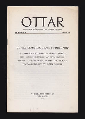 Vorren, Ørnulv med flera | Ottar. De tre stammers møte i Finnmark : NR. 58 (1968 NR. 4) Desember 1968