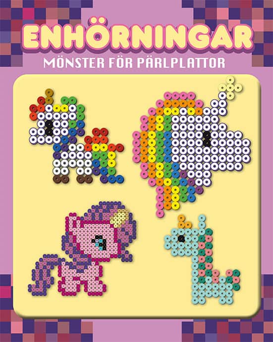 Enhörningar : Mönster för pärlplattor