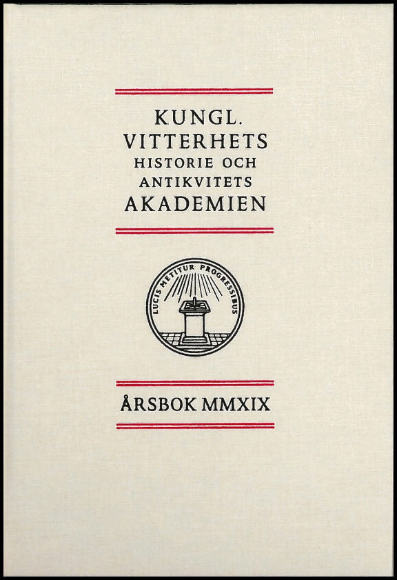 Widgren, Mats | Kungl. Vitterhets historie och antikvitets akademien årsbok. 2019