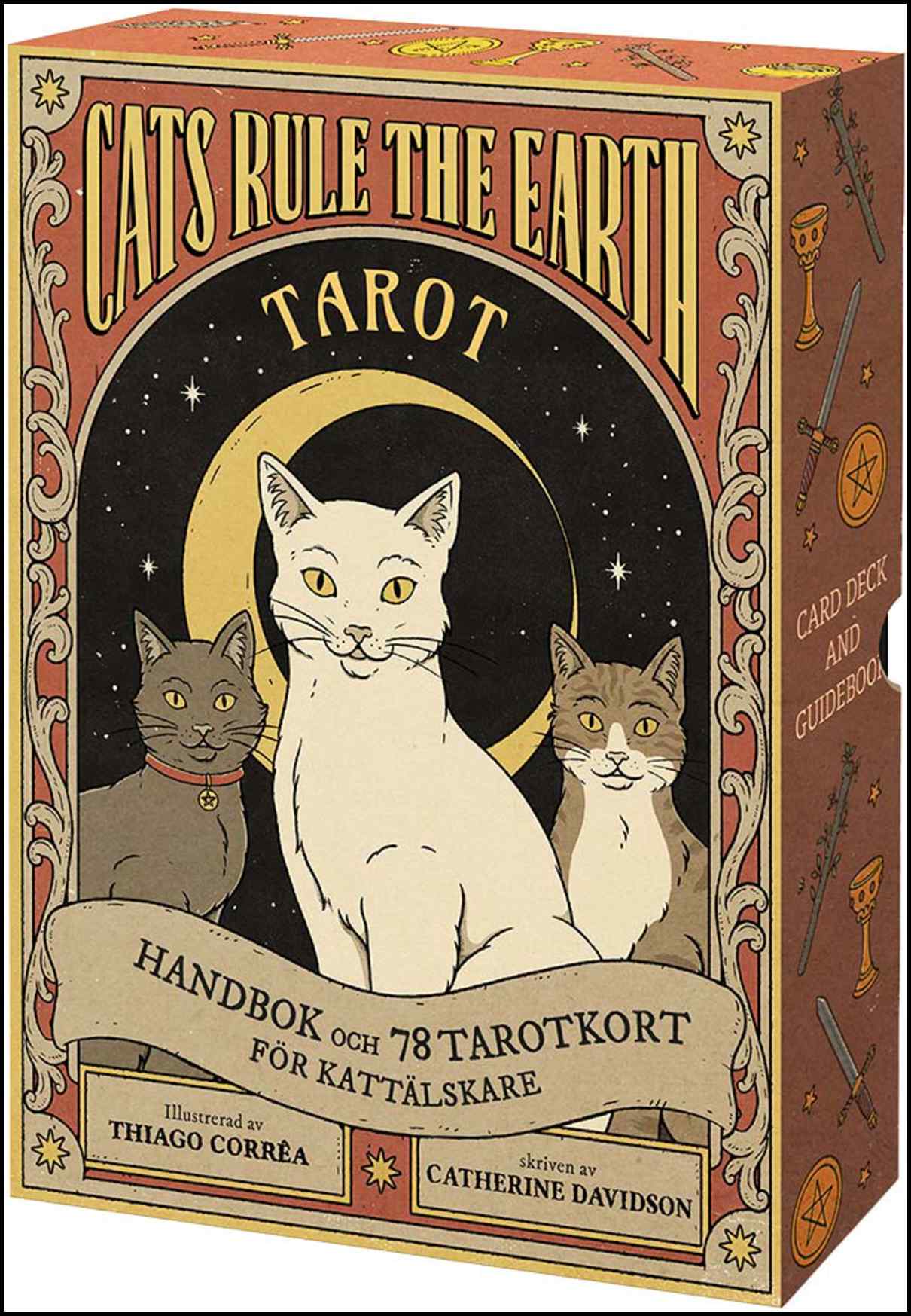 Davidson, Catherine | Corrêa, Thiago | Cats Rule the Earth : Tarot : handbok och 78 tarotkort för kattälskare