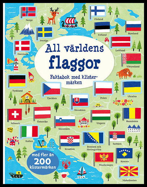 Bathie, Holly | All världens flaggor : Faktabok med klistermärken