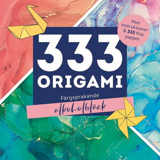 333 origami : Färgsprakande alkoholbläck