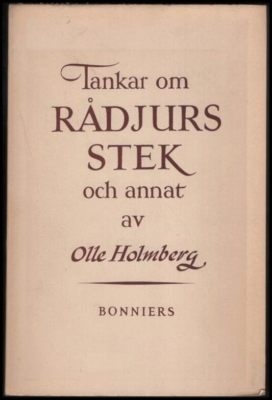 Holmberg, Olle | Rådjursstek och annat